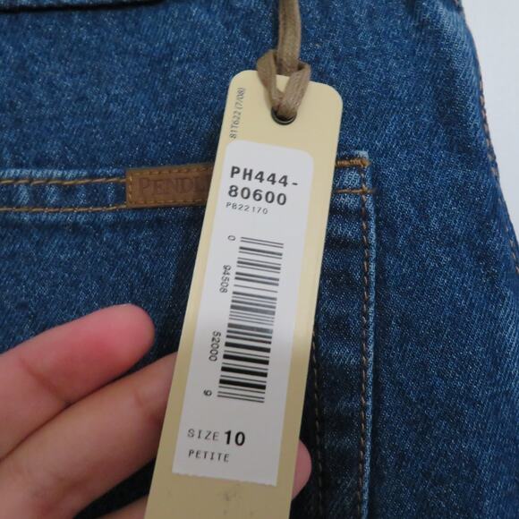 Pendleton Womens Sz 10P Medium Wash High Rise Mom Jeans Straight Leg Cotton - Picture 6 of 6